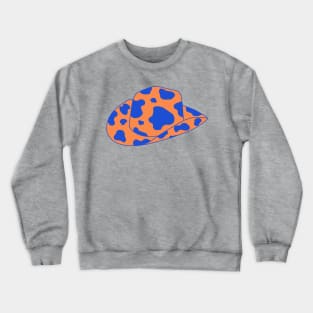 Orange and Light Blue cowboy hat Crewneck Sweatshirt